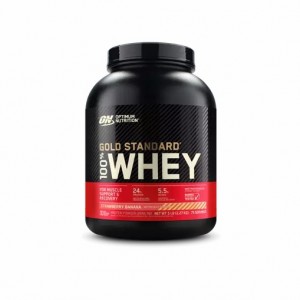 Optimum Nutrition GOLD STANDARD 100% WHEY™ Strawberry Banana 5 lb (75 Servings) Pakistan | 976-BAVKOF