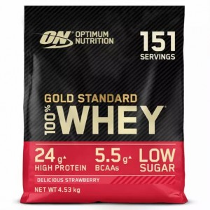 Optimum Nutrition Gold Standard 100% Whey Protein Powder Delicious Strawberry 4.53 kg (151 Servings) Pakistan | 351-XITHJK