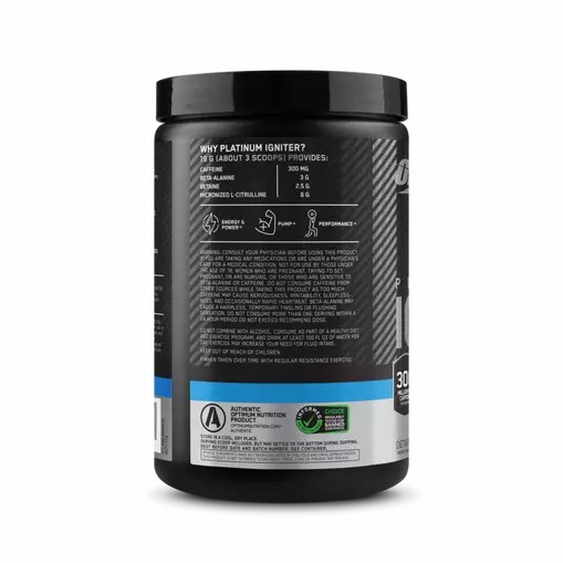 Optimum Nutrition Platinum Igniter Blue Raspberry Freeze 0.84 lb (20 Servings) Pakistan | 480-YLSFJH